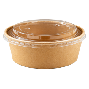 Home 1100ml kraft paper round bowl